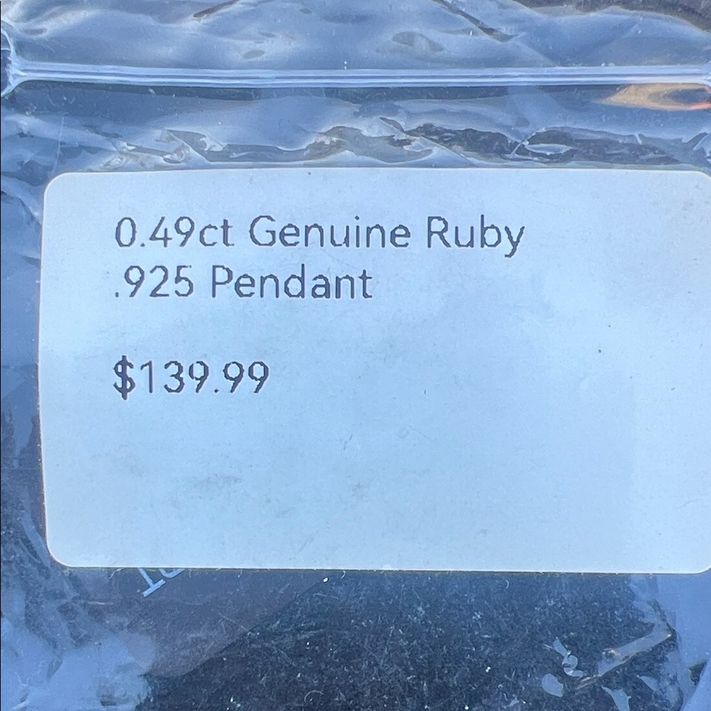 Genuine Ruby .925 Pendant